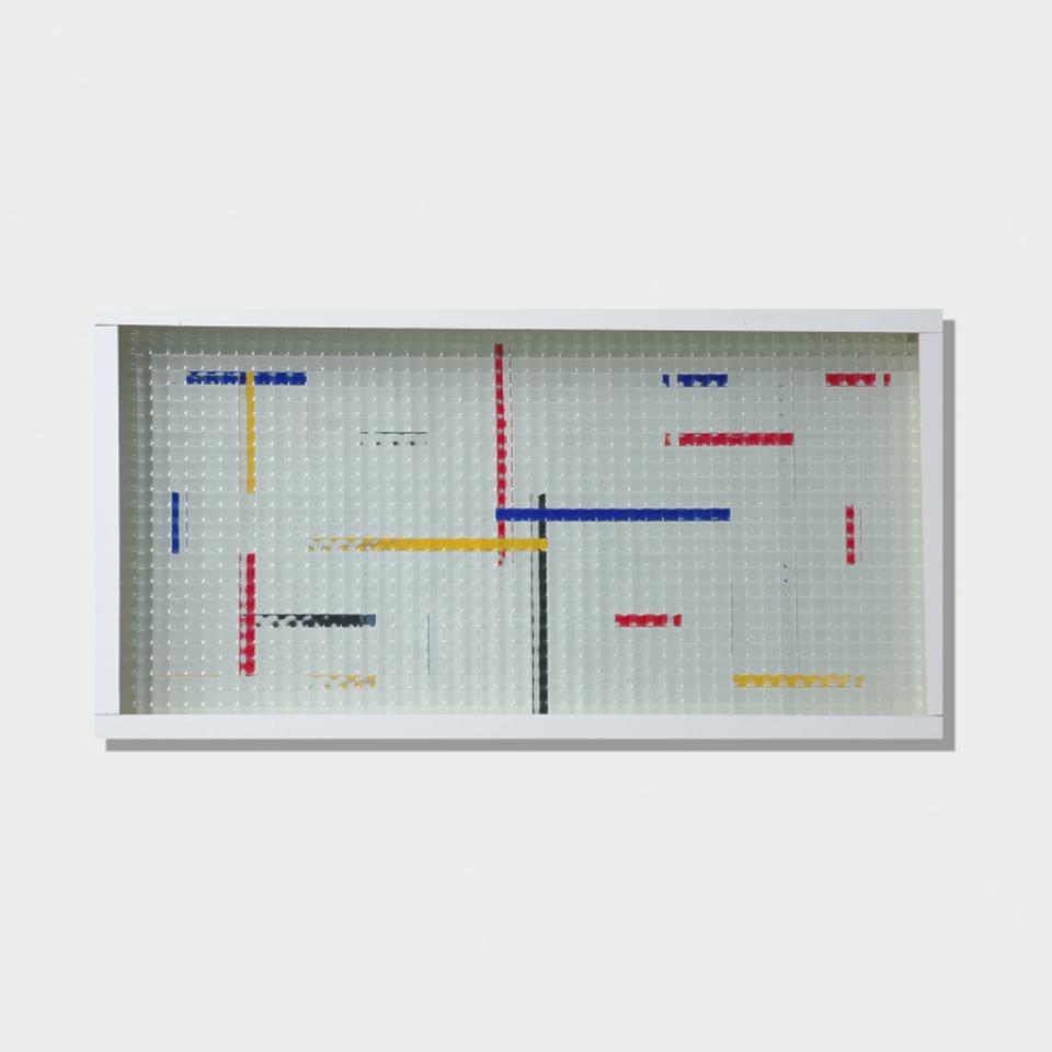 Reticolo frangibile quadricromia "doppio omaggio a P. M."
